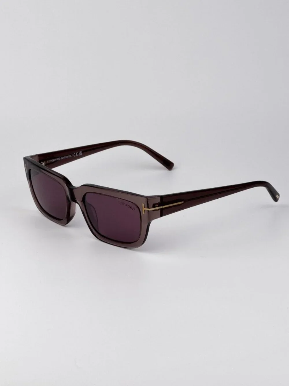 Tom Ford EZRA Men’s Sunglasses Brown Bordeaux Mirror Rectangle FT1075/S 45U